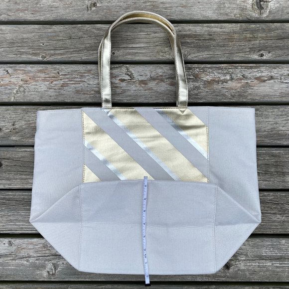 Victoria's Secret Metallic Striped Tote Bag - Picture 15 of 16